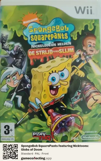 SpongeBob SquarePants featuring Nicktoons: Globs of Doom Nintendo Wii, PAL box front