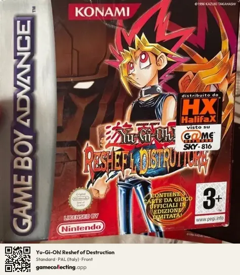 Yu-Gi-Oh! Reshef of Destruction Game Boy Advance, Italy box front