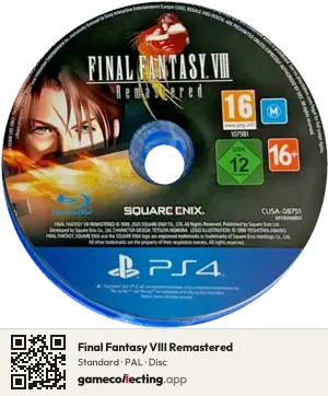 Final Fantasy VIII Remastered PlayStation 4, PAL disc