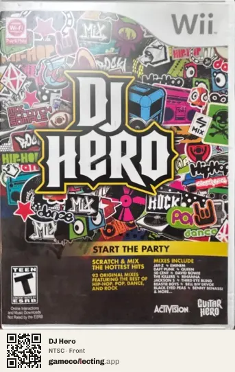 DJ Hero Nintendo Wii, NTSC box front