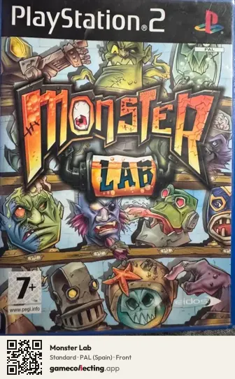 Monster Lab PlayStation 2, Spain box front