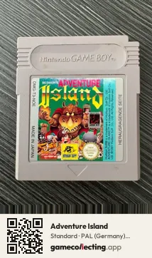 Adventure Island Game Boy, PAL cartridge label