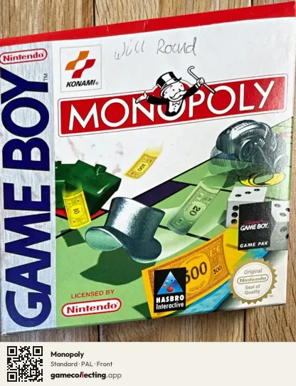 Monopoly Game Boy, PAL box front