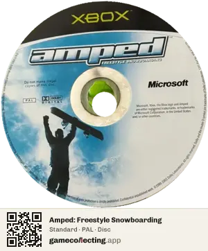 Amped: Freestyle Snowboarding Xbox, PAL disc