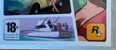 Grand Theft Auto: Vice City Stories, the PEGI square on its front