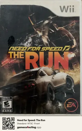 Need for Speed: The Run Nintendo Wii, NTSC box front