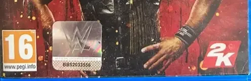 WWE 2K18, the PEGI square on its front