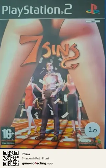 7 Sins PlayStation 2, PAL box front