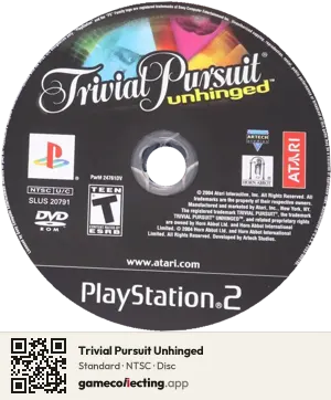 Trivial Pursuit Unhinged PlayStation 2, NTSC disc