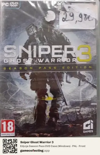Sniper Ghost Warrior 3 Computer, PAL box front