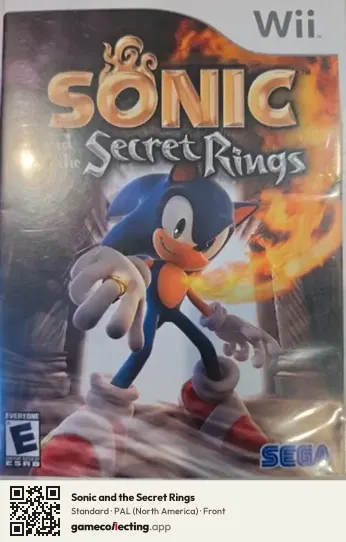 Sonic and the Secret Rings Nintendo Wii, North America box front