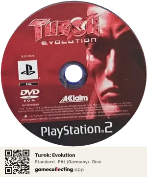 Turok: Evolution PlayStation 2, PAL disc