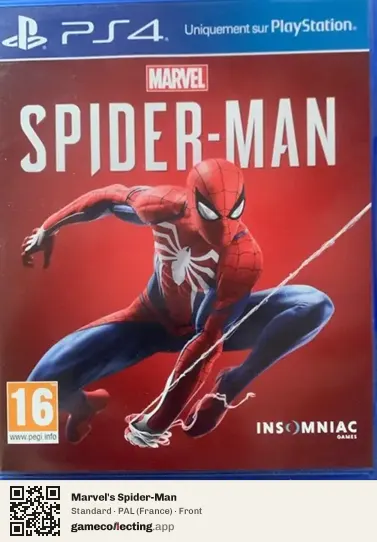 Marvel's Spider-Man PlayStation 4, France box front