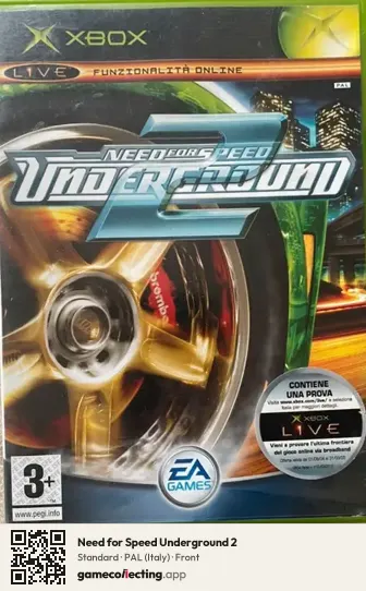 Need for Speed Underground 2 Xbox, Italy box front