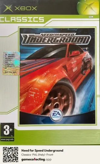 Need for Speed Underground Xbox, Italy box front