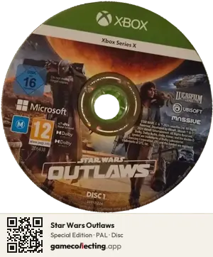 Star Wars Outlaws Xbox Series X, PAL disc