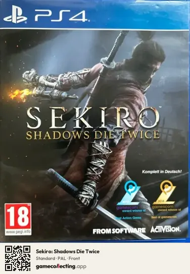 Sekiro: Shadows Die Twice PlayStation 4, PAL box front