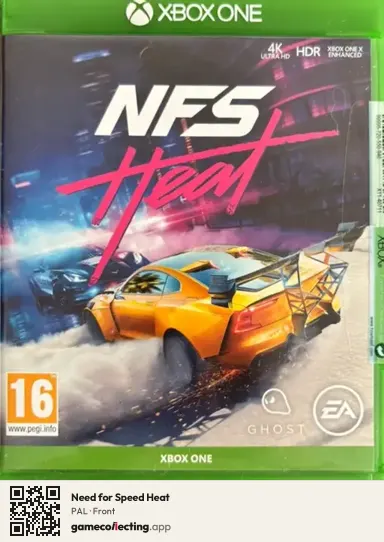 Need for Speed Heat Xbox One, PAL box front