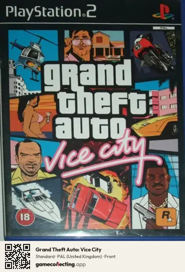 Grand Theft Auto: Vice City PlayStation 2, United Kingdom box front
