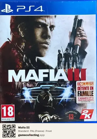 Mafia III PlayStation 4, France box front