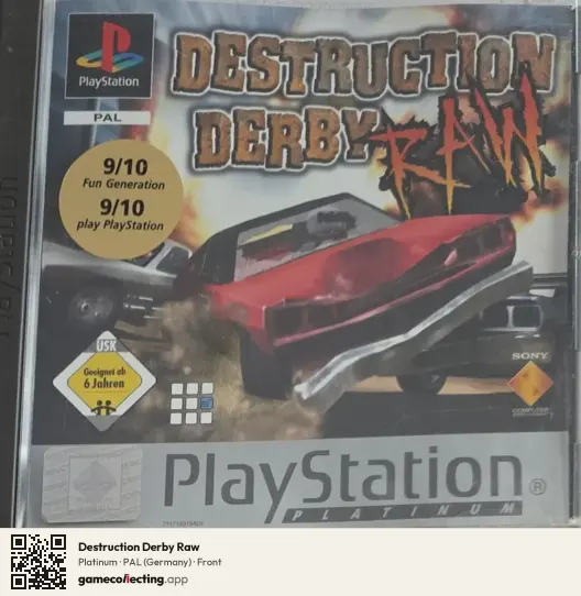 Destruction Derby Raw PlayStation, Germany box front
