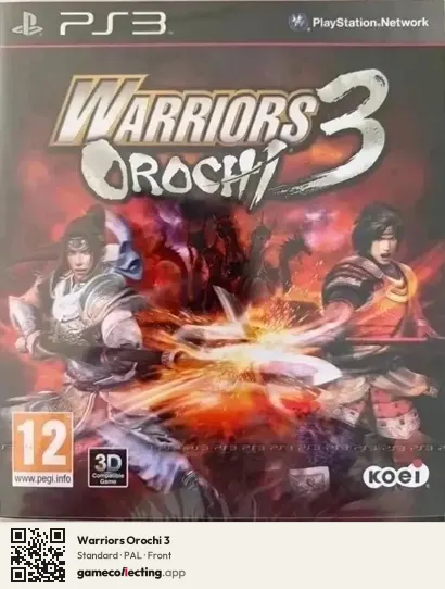 Warriors Orochi 3 PlayStation 3, PAL box front