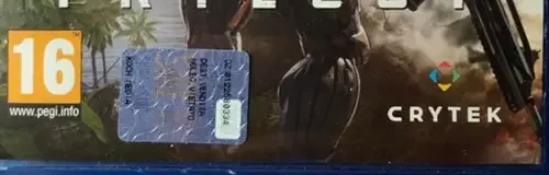 Crysis Remastered Trilogy, the PEGI square on its front