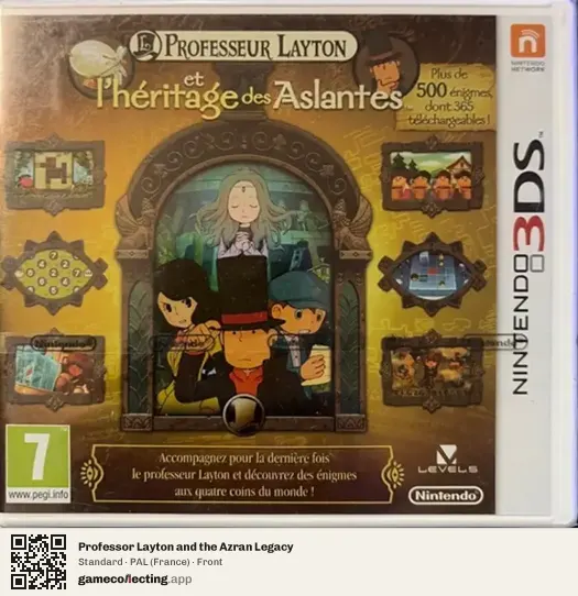 Professor Layton and the Azran Legacy Nintendo 3DS, France box front