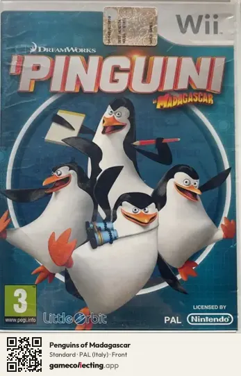 Penguins of Madagascar Nintendo Wii, Italy box front