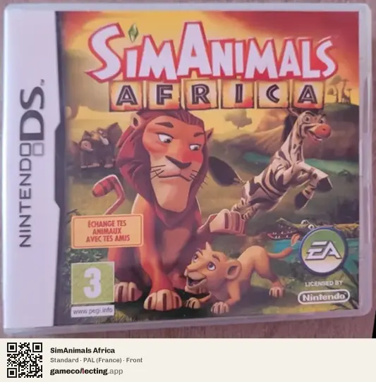 SimAnimals Africa Nintendo DS, France box front