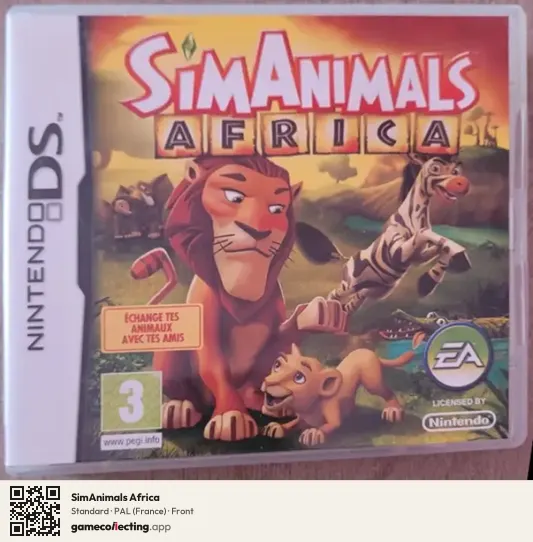 SimAnimals Africa Nintendo DS, France box front