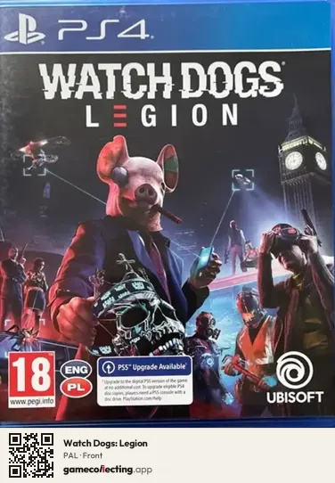 Watch Dogs: Legion PlayStation 4, PAL box front