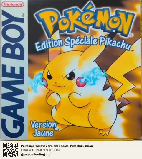 Pokémon Yellow Version: Special Pikachu Edition Game Boy, France box front