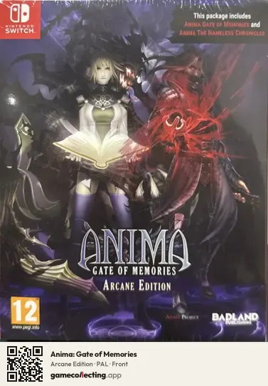 Anima: Gate of Memories Nintendo Switch, PAL box front