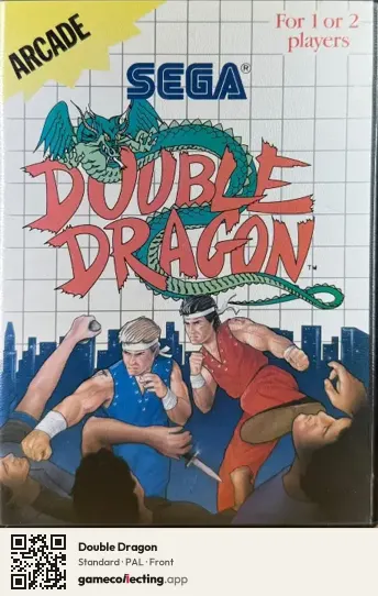 Double Dragon Sega Master System, PAL box front