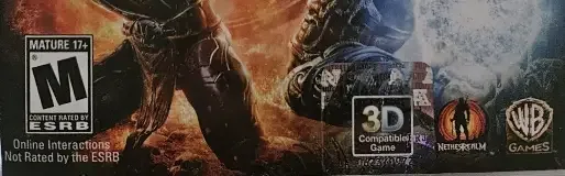 Mortal Kombat, the ESRB box on its front