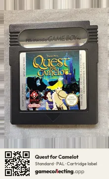 Quest for Camelot Game Boy Color, PAL cartridge label
