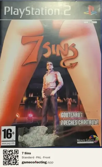 7 Sins PlayStation 2, PAL box front