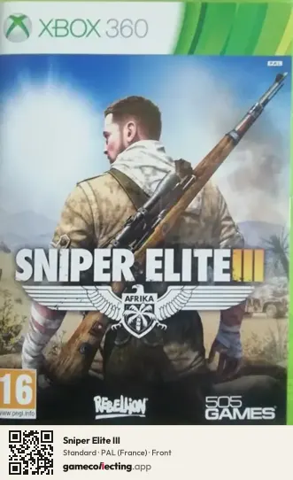 Sniper Elite III Xbox 360, France box front