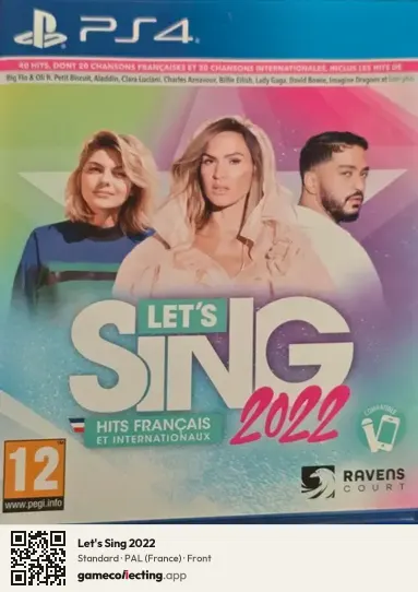 Let's Sing 2022 PlayStation 4, France box front