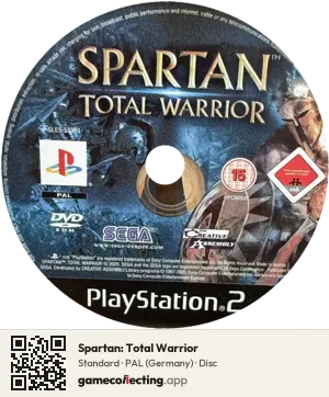 Spartan: Total Warrior PlayStation 2, PAL disc