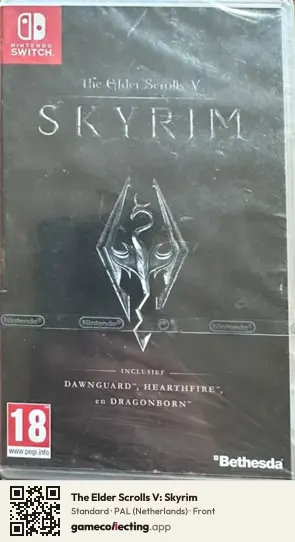 The Elder Scrolls V: Skyrim Nintendo Switch, Netherlands box front