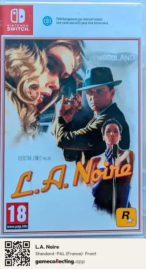 L.A. Noire Nintendo Switch, France box front