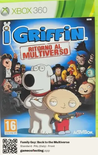 Family Guy: Back to the Multiverse Xbox 360, Italy box front