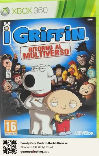 Family Guy: Back to the Multiverse Xbox 360, Italy box front