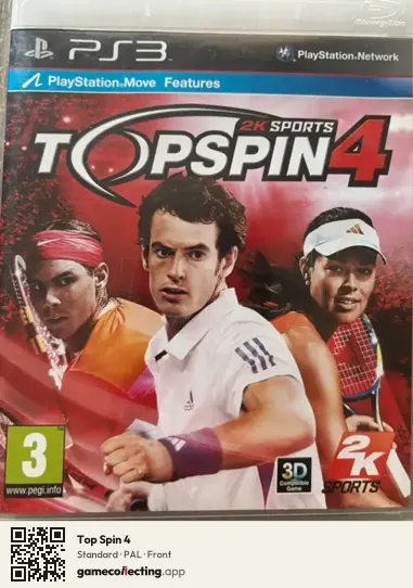 Top Spin 4 PlayStation 3, PAL box front