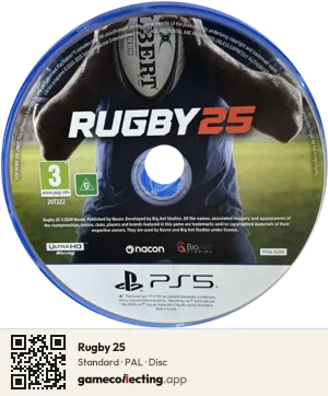 Rugby 25 PlayStation 5, PAL disc