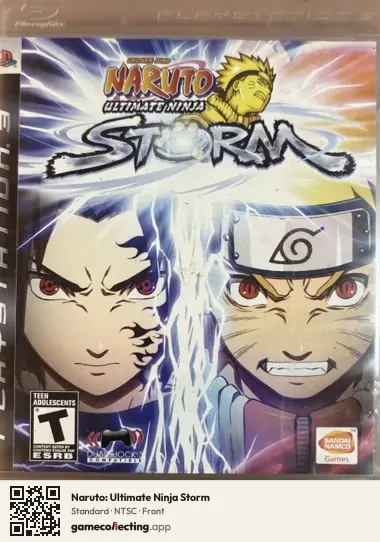 Naruto: Ultimate Ninja Storm PlayStation 3, NTSC box front
