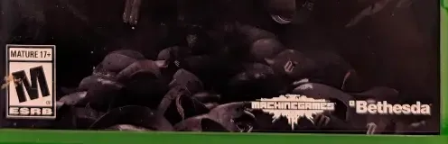 Wolfenstein II: The New Colossus, the ESRB box on its front