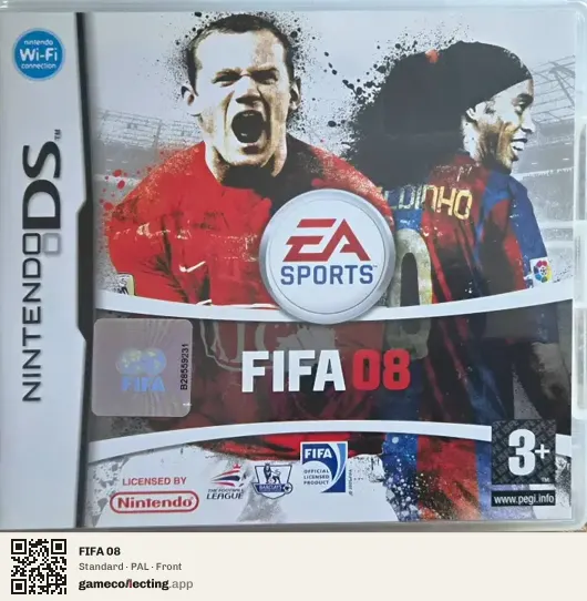 FIFA 08 Nintendo DS, PAL box front